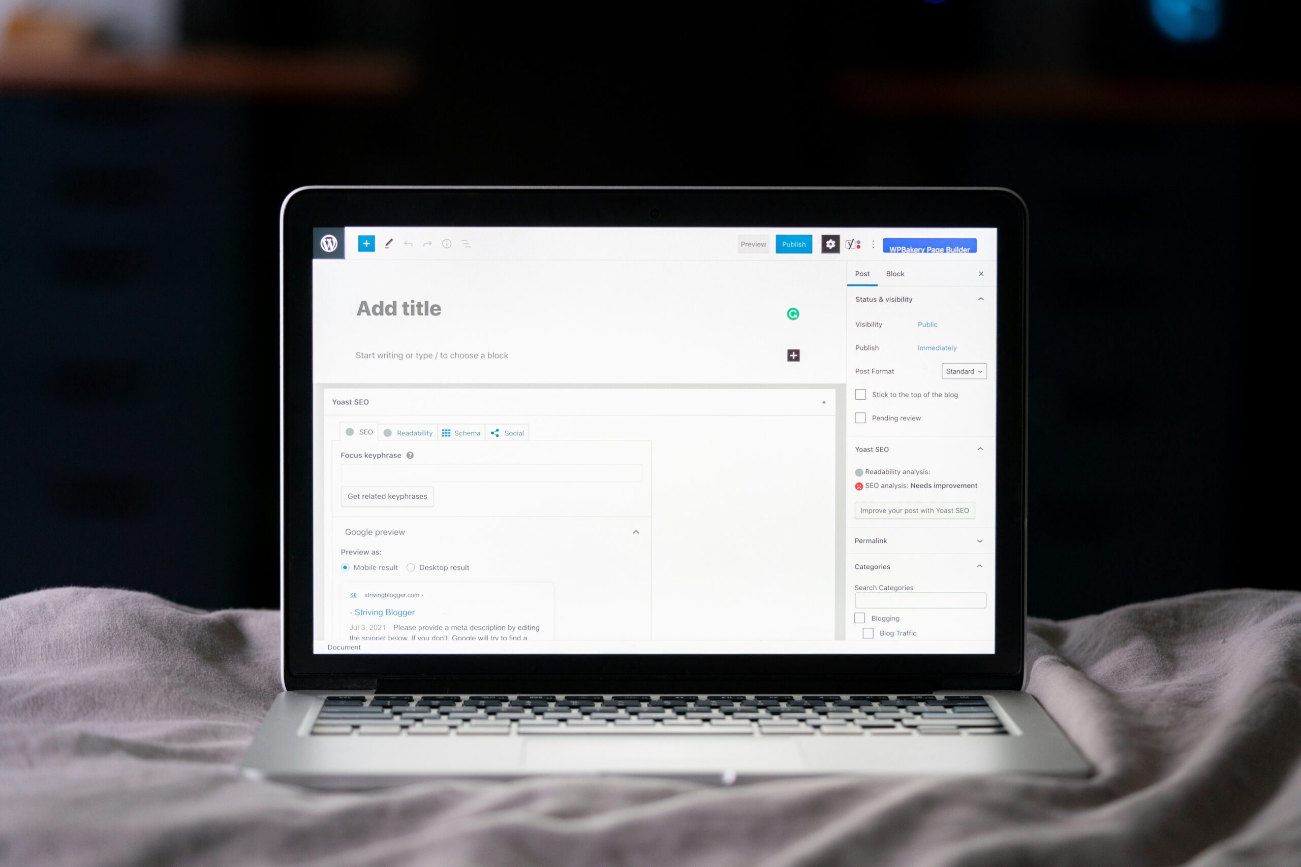 Mobile and desktop responsive WordPress theme editor interface